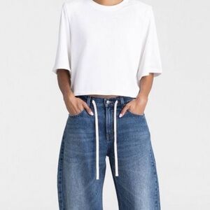 KBB by KAHLANA Women's Mid-Rise Barrel Leg 'The Lynnox Jean' - Dark